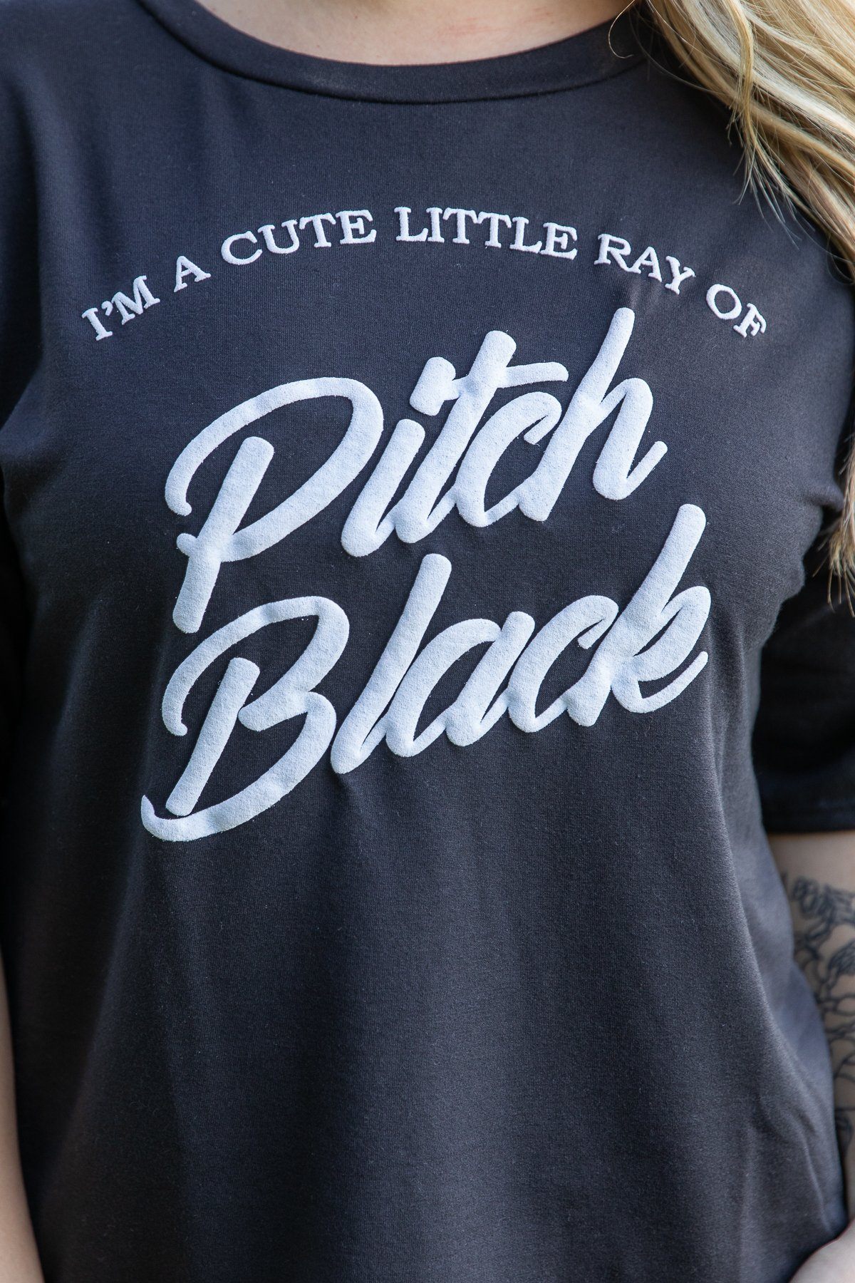 Black I'm A Cute Little Ray Graphic Tee - Filly Flair