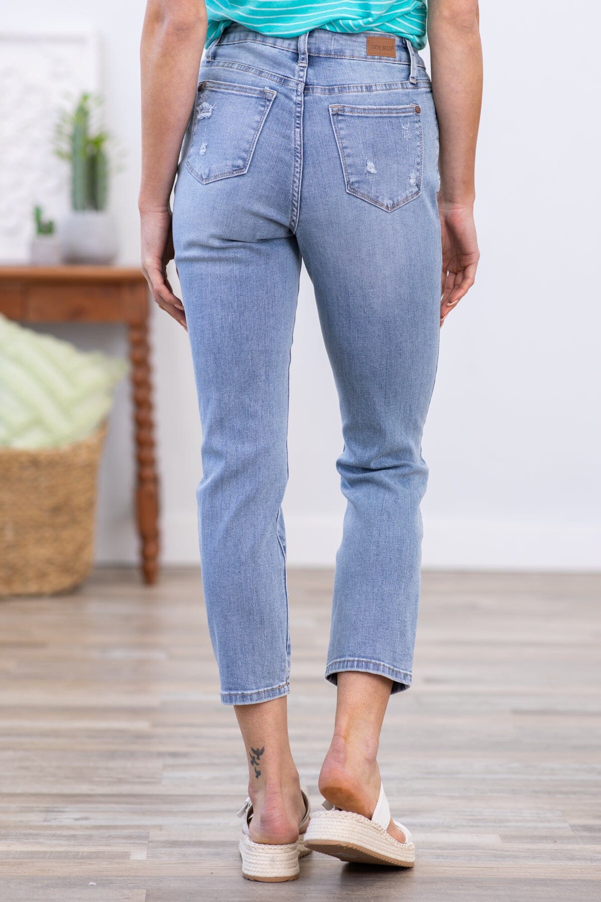 Judy Blue Boyfriend Jeans With Distressing - Filly Flair