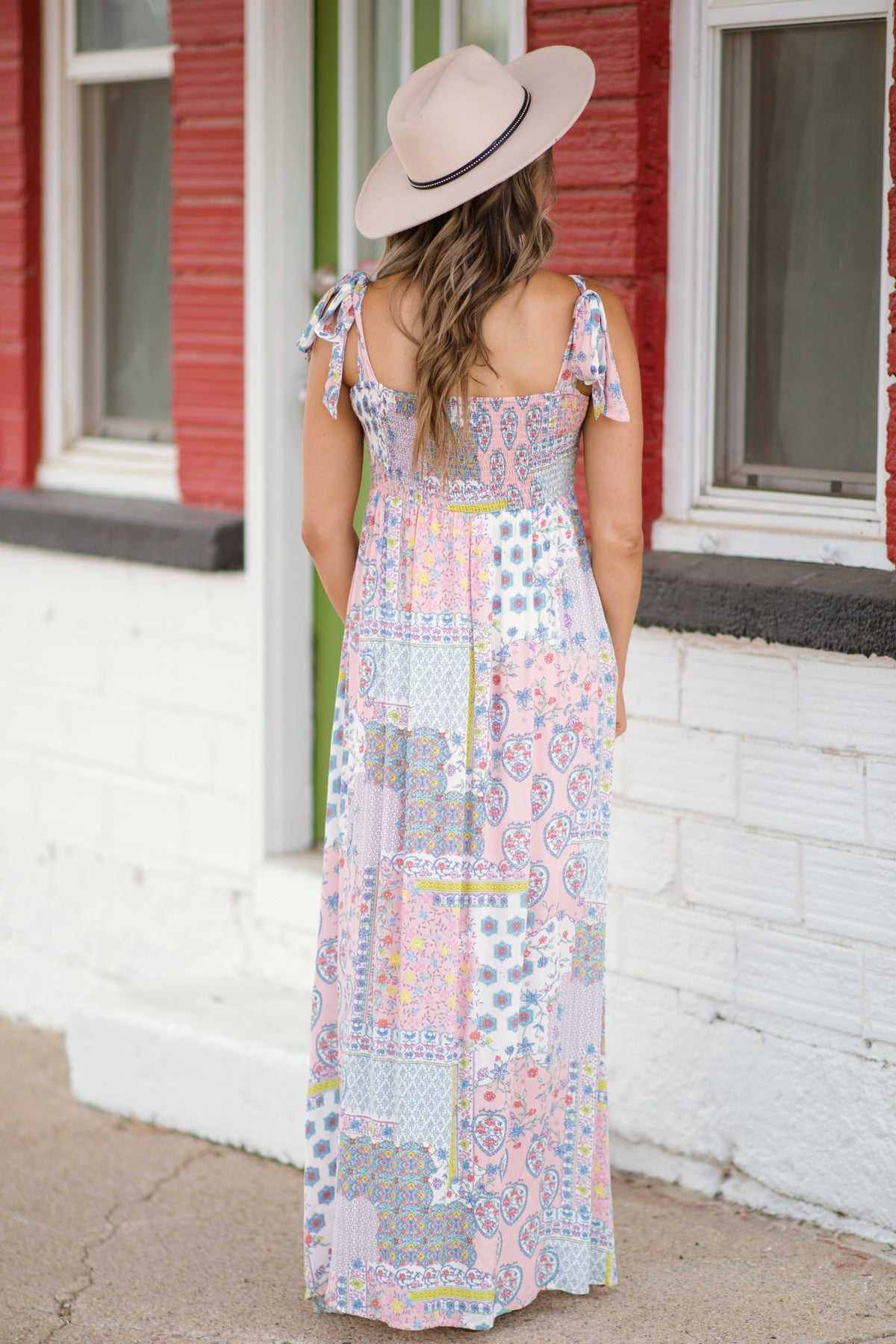 Blush Multicolor Floral Patchwork Maxi Dress - Filly Flair