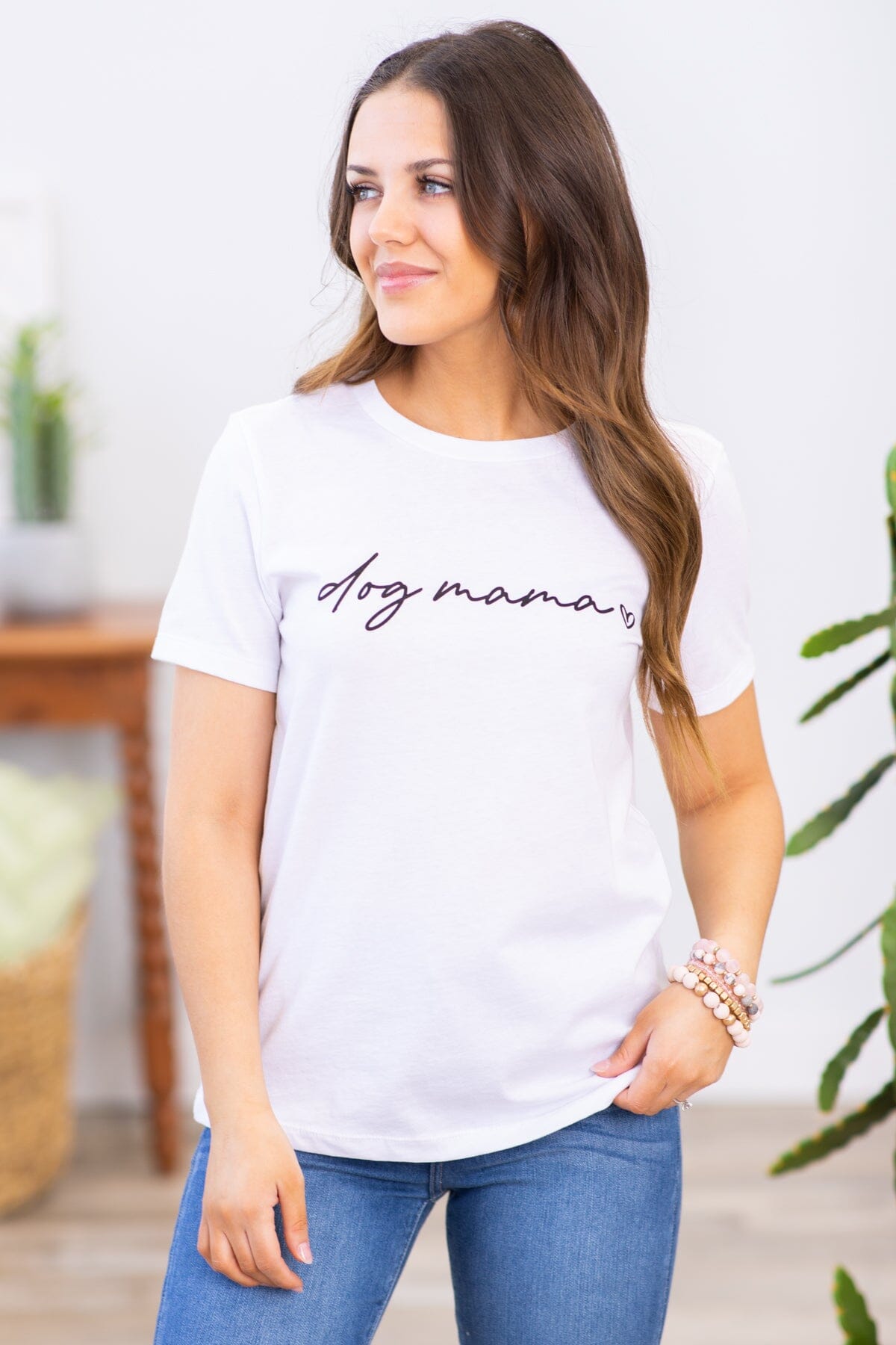 White Dog Mama Graphic Tee - Filly Flair