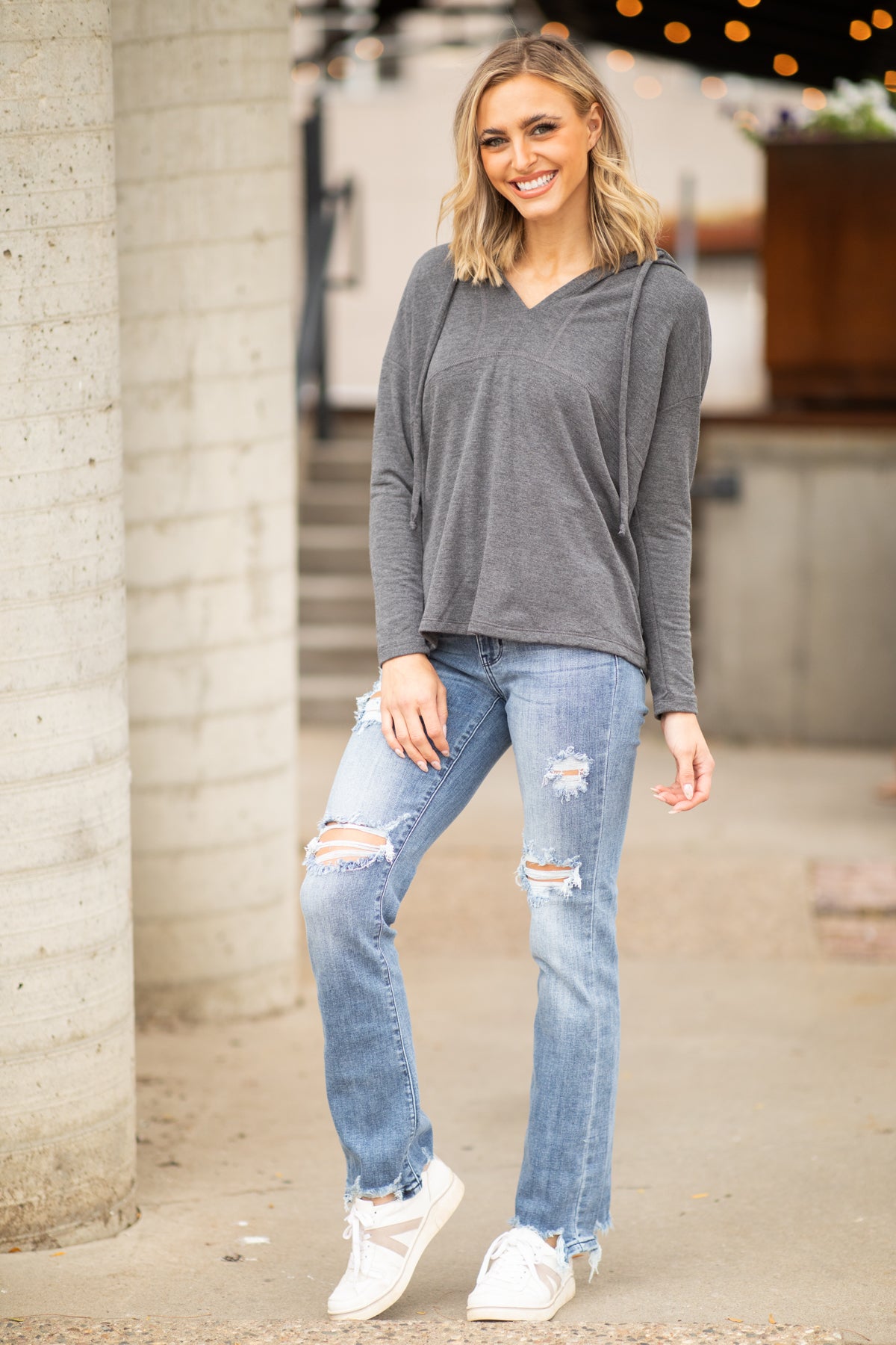 Judy Blue Distressed Straight Leg Jeans · Filly Flair