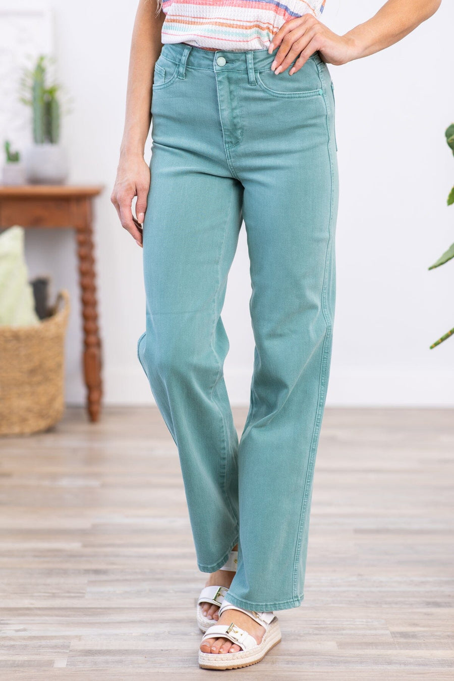 Judy Blue Turquoise Bootcut Jeans - Filly Flair