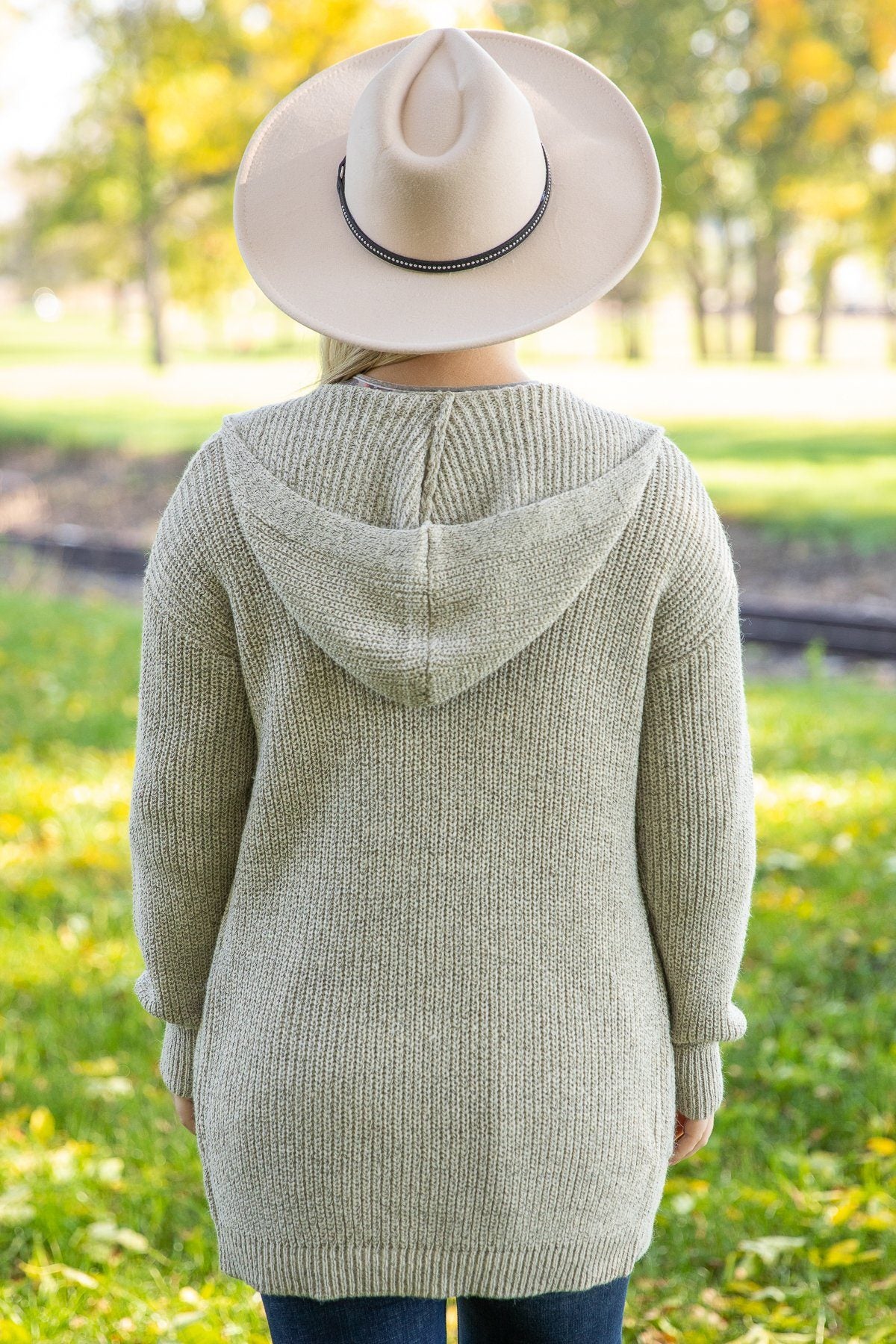 Heather Oatmeal Hooded Knit Cardigan - Filly Flair