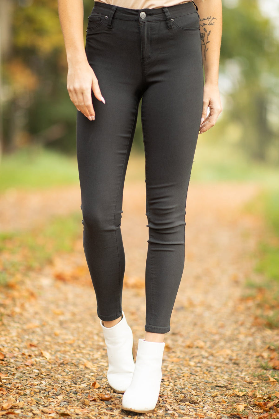 YMI Charcoal Hyperstretch Pants - Filly Flair