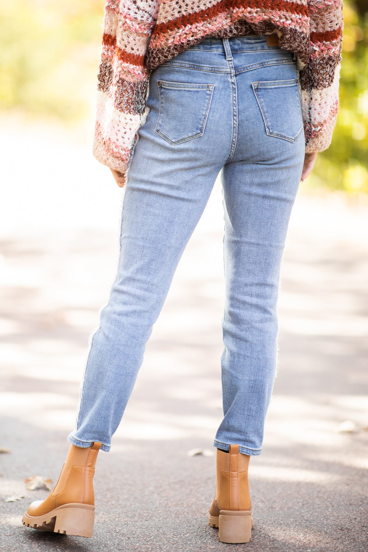 Judy Blue Fray Seam Detail Jeans - Filly Flair