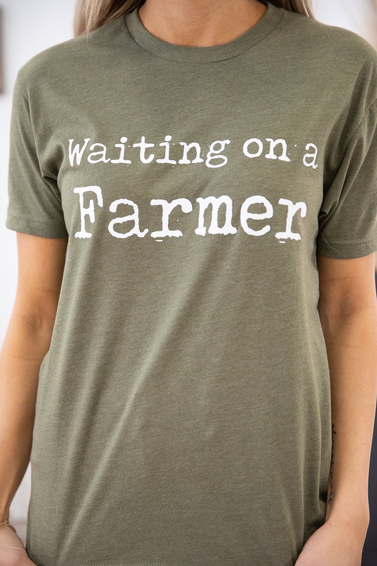 Olive Waiting On A Farmer Graphic Tee - Filly Flair