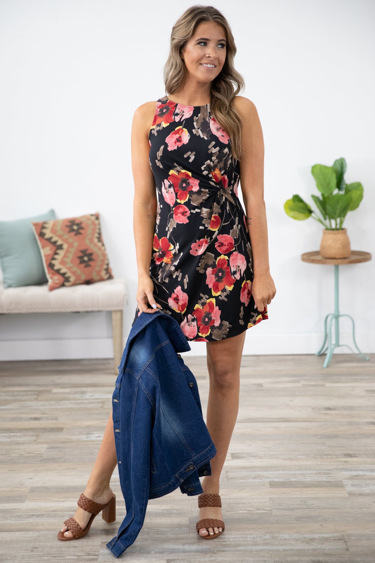 pink and black shift dress Taylor S 4 Nordstrom Pink Black geo Print Shift dress Scuba Career Cocktail EUC