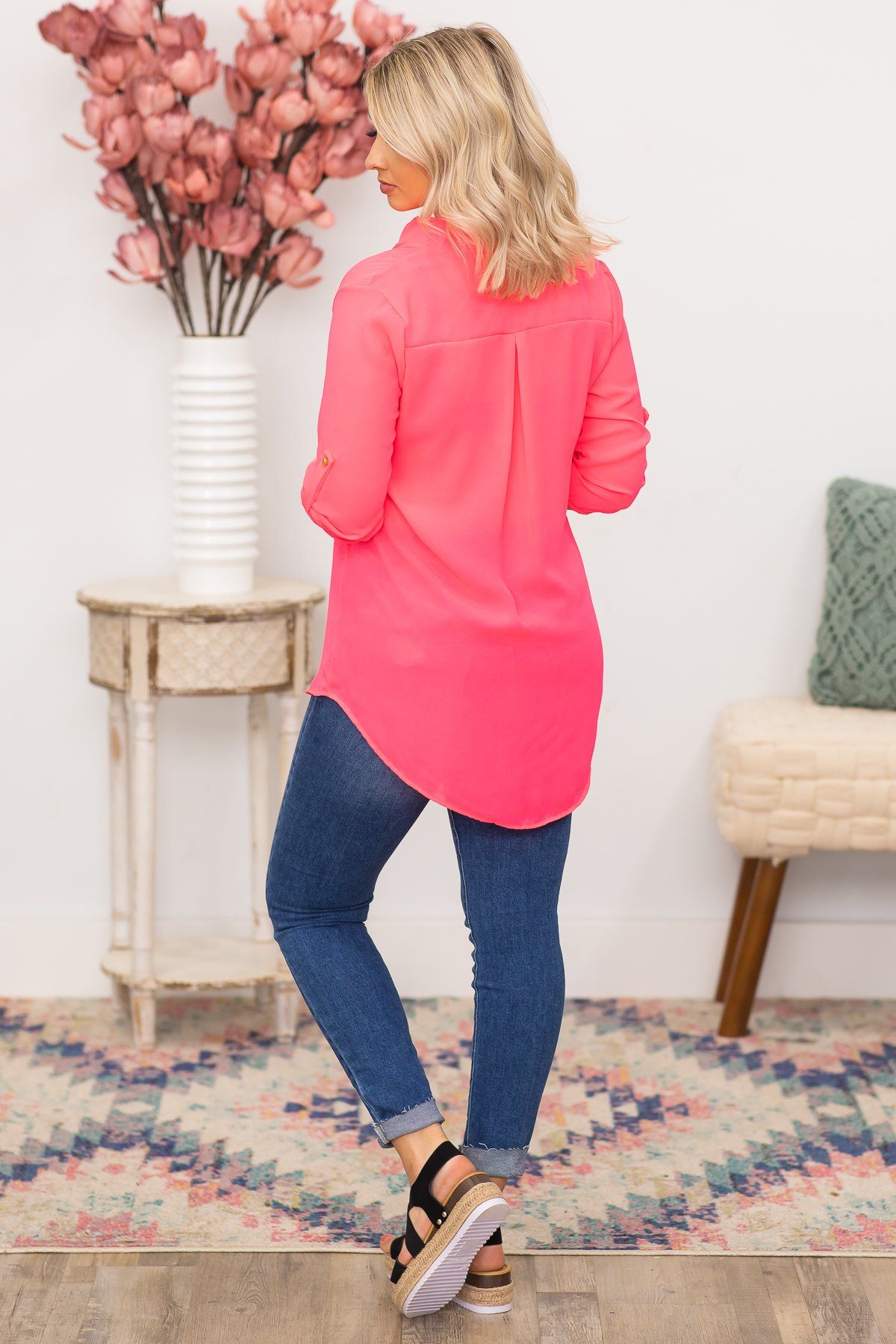 Embrace Your Journey Top in Neon Pink - Filly Flair