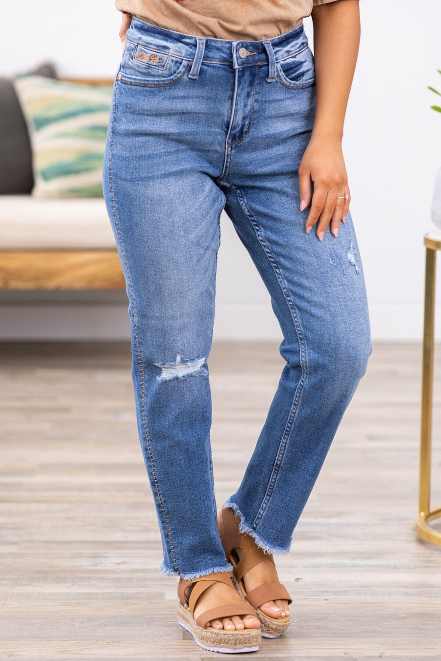 Judy Blue Howdy Embroidered Boyfriend Jeans - Filly Flair