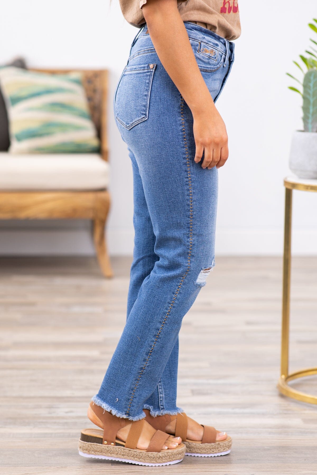 Judy Blue Howdy Embroidered Boyfriend Jeans - Filly Flair
