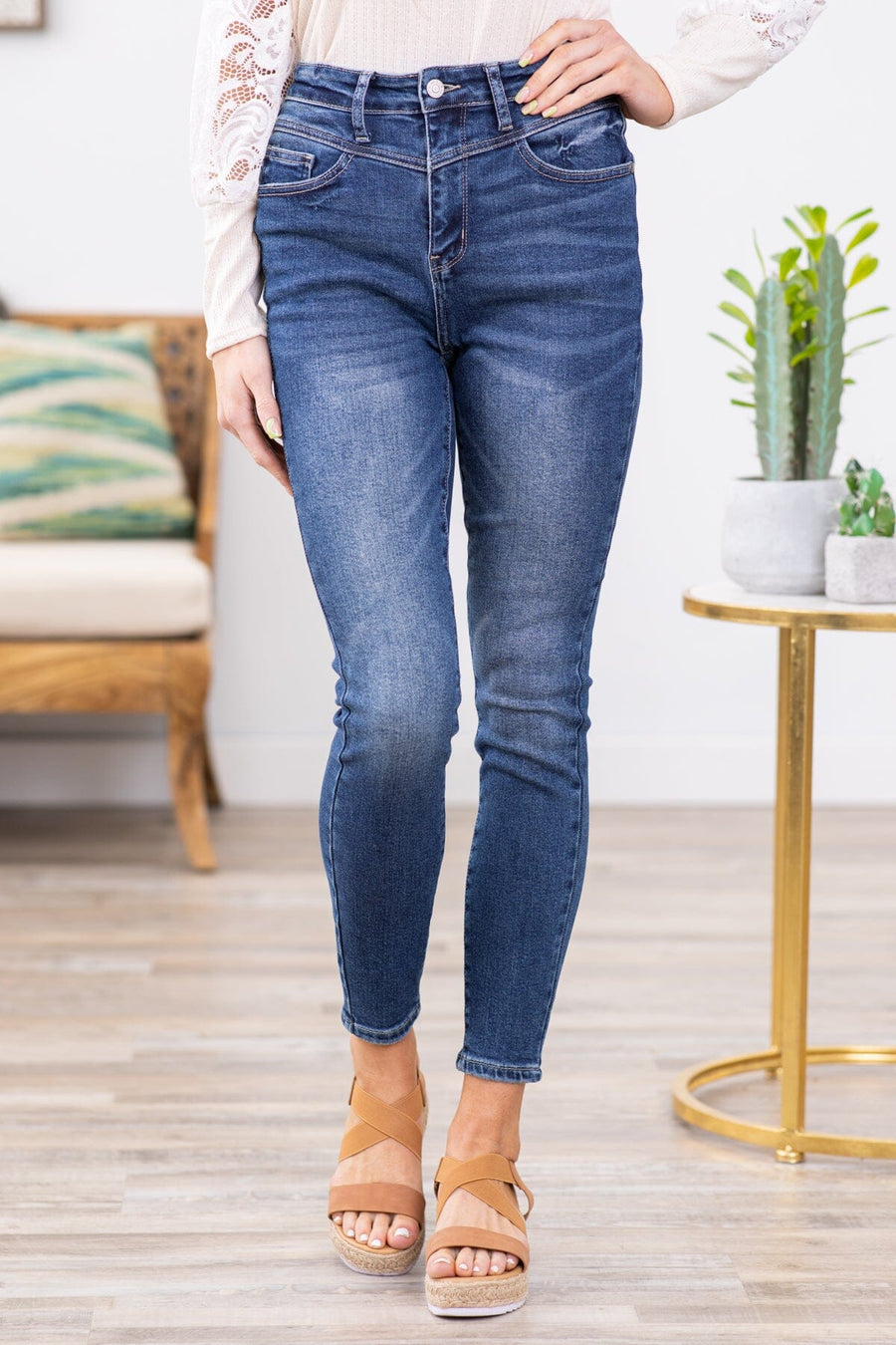 Judy Blue Non Distressed Front Yoke Jeans - Filly Flair