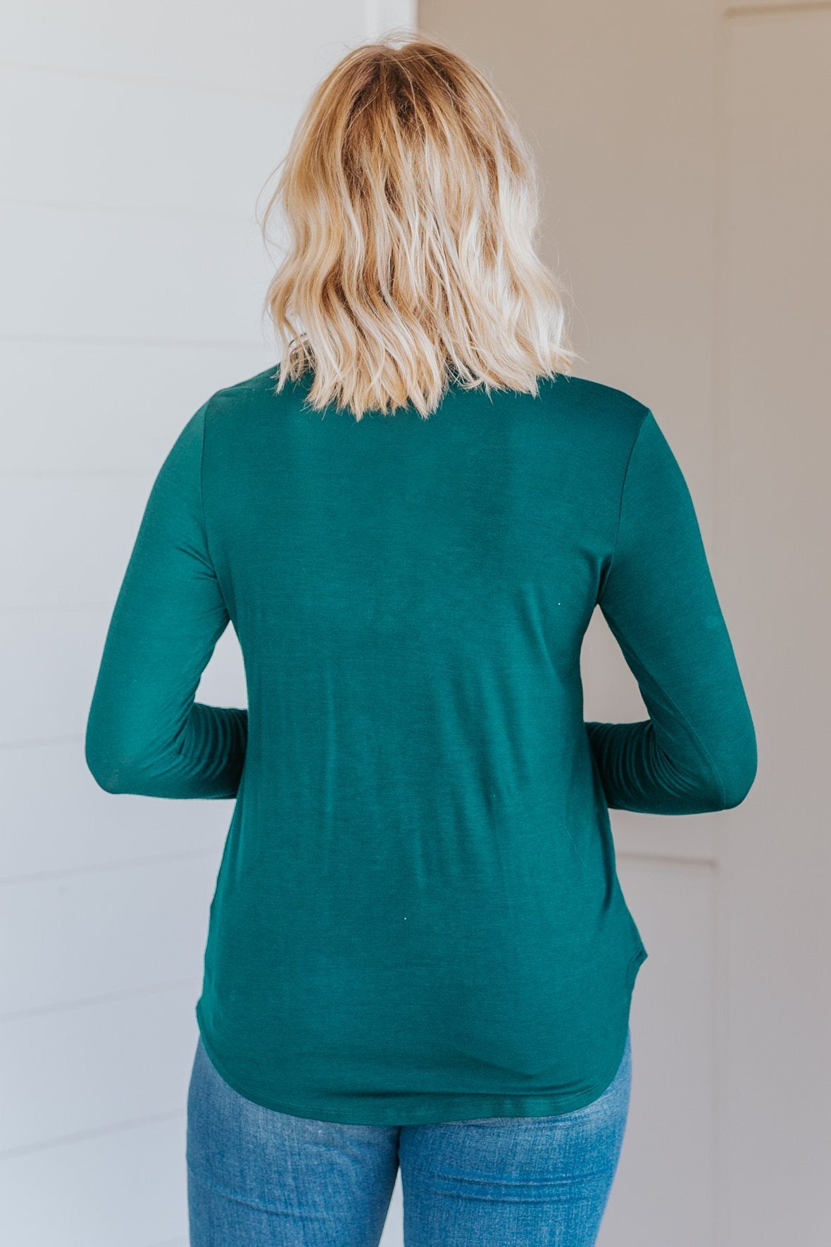 *DEAL* It Is What It Is Button Down Long Sleeve Top in Hunter Green - Filly Flair