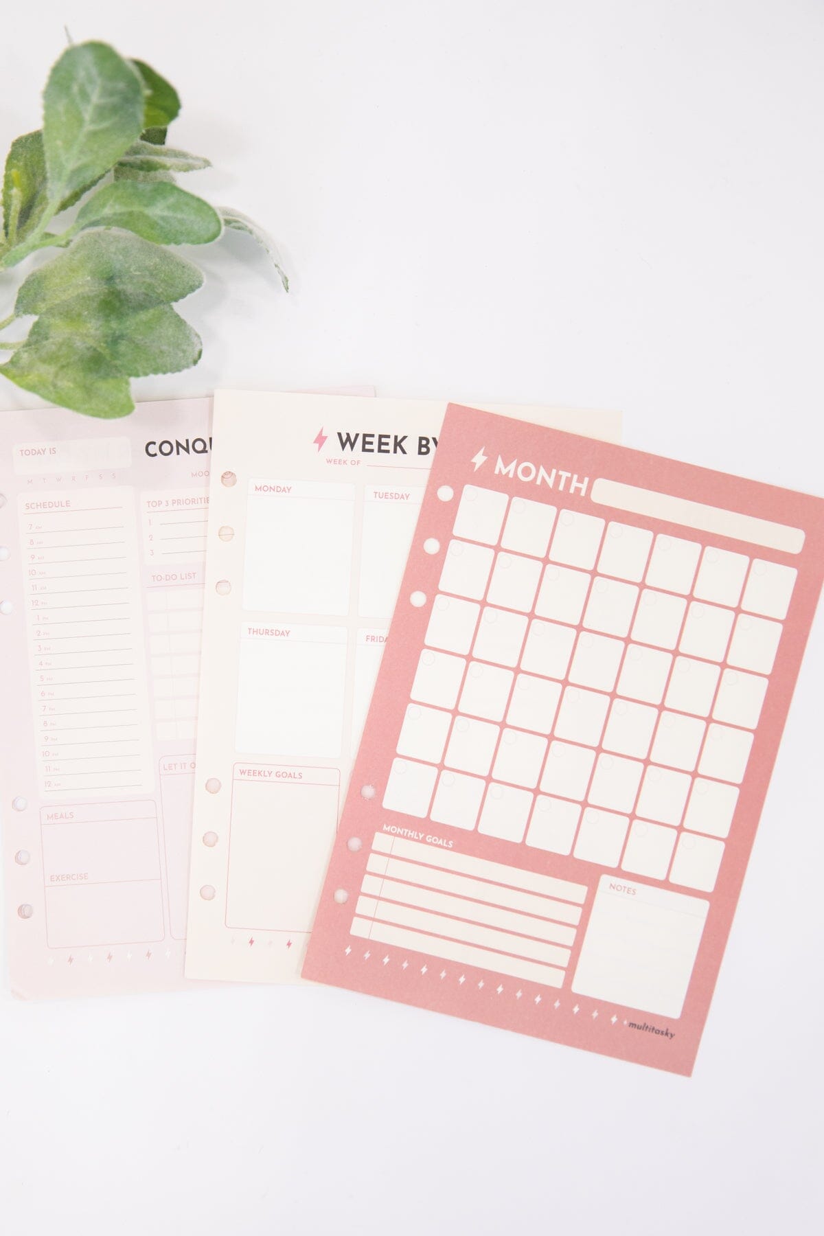 Blush Conquer My Day Planner Sheet Set - Filly Flair