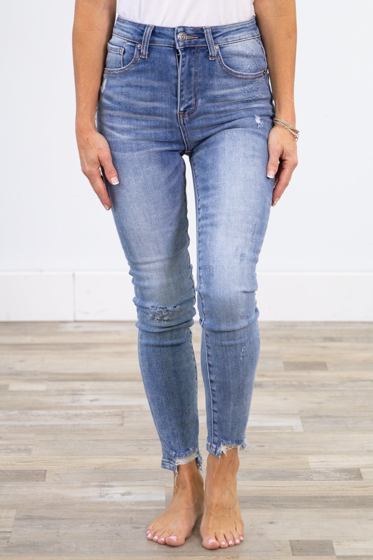 Risen Distressed Vintage Skinny Jeans - Filly Flair