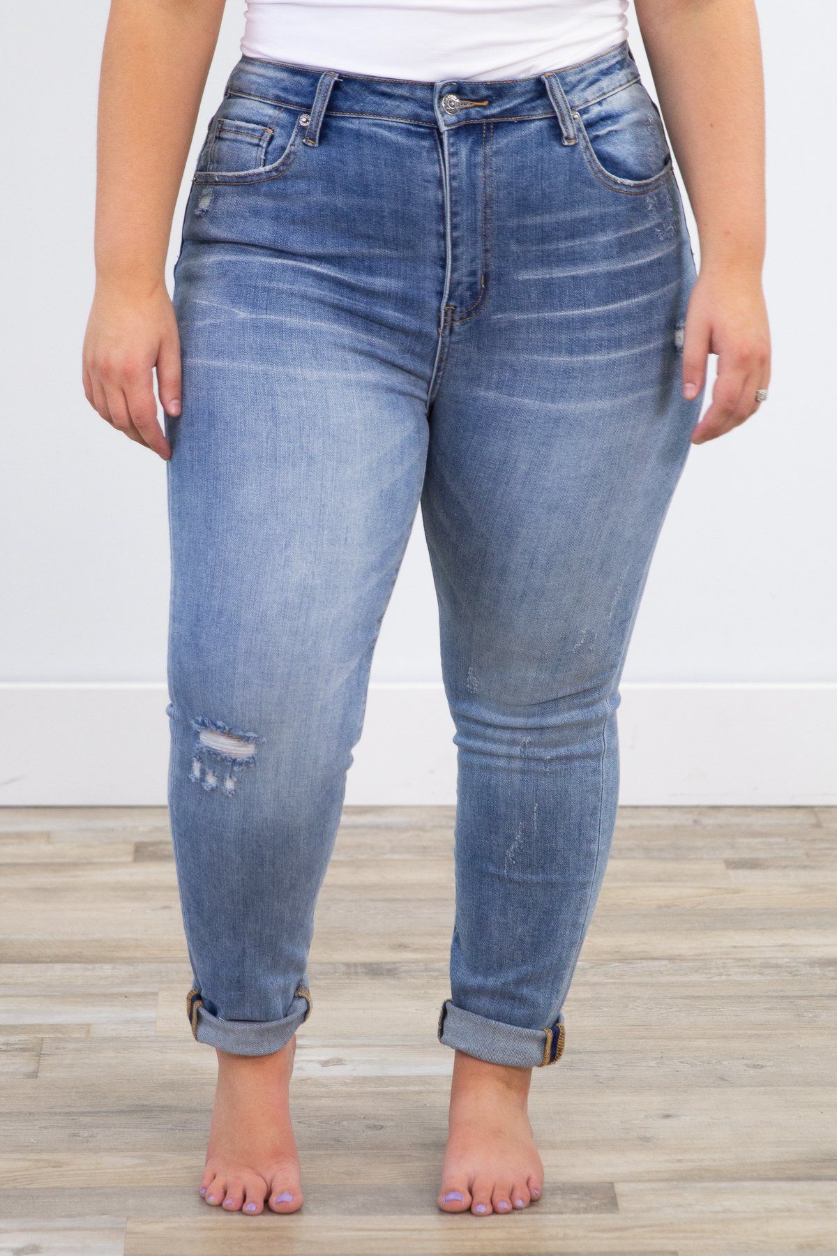 Risen Distressed Vintage Skinny Jeans - Filly Flair