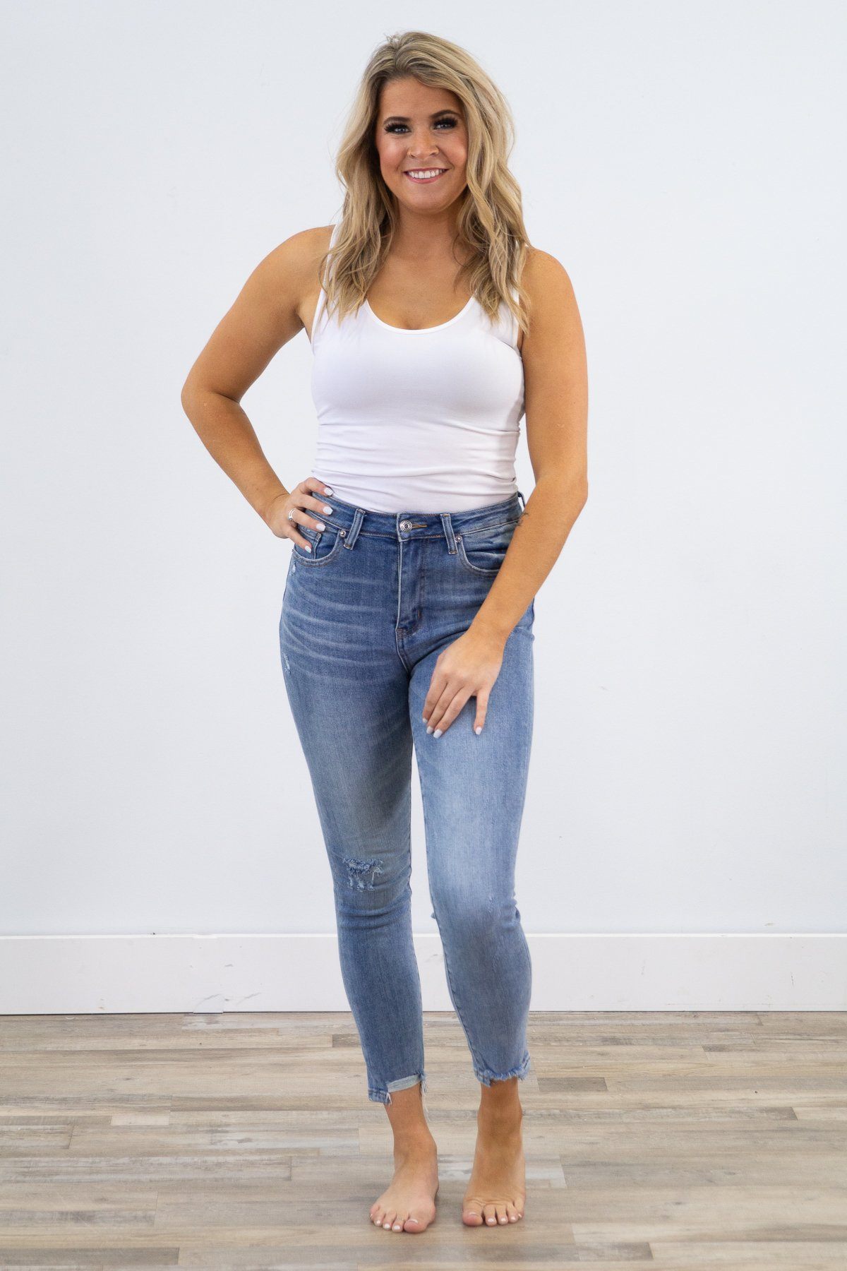 Risen Distressed Vintage Skinny Jeans - Filly Flair