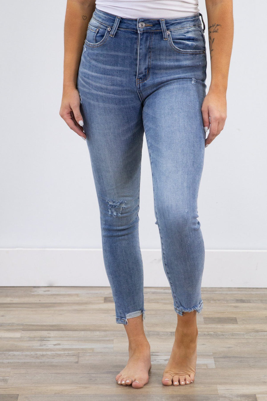 Risen Distressed Vintage Skinny Jeans - Filly Flair