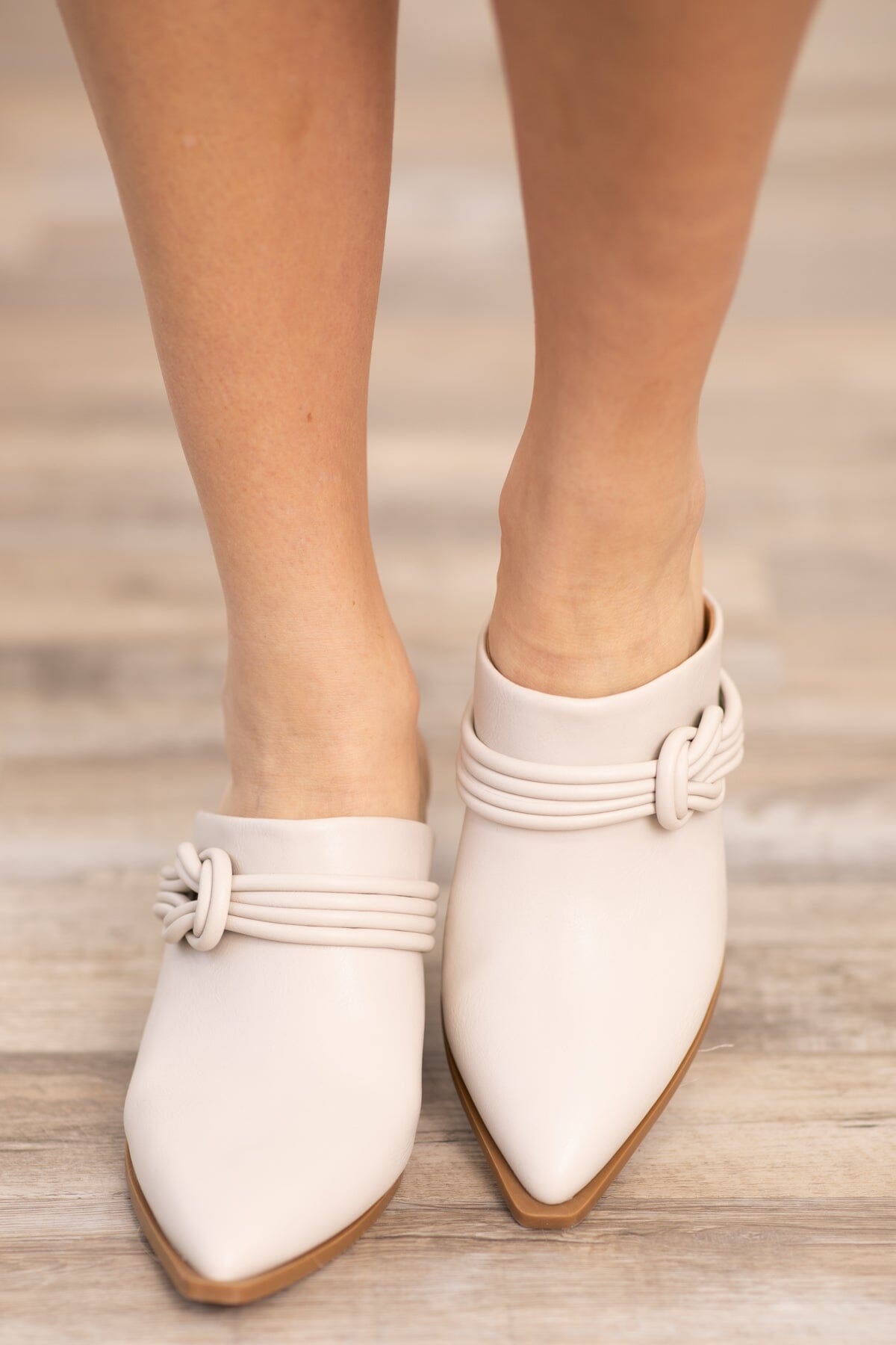 Ivory Point Toe Mules - Filly Flair