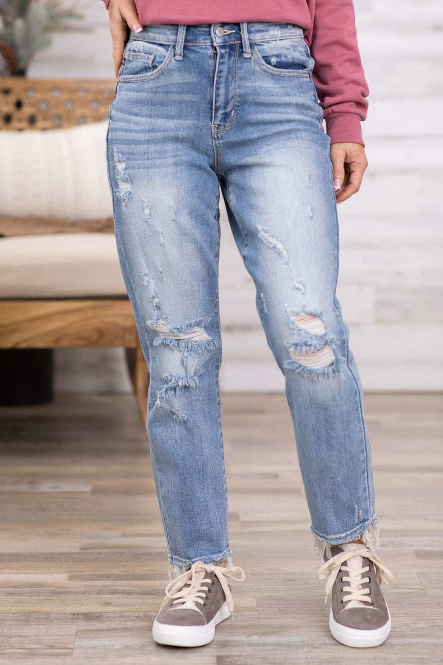 Judy Blue 90s Slim Straight Leg Jeans - Filly Flair